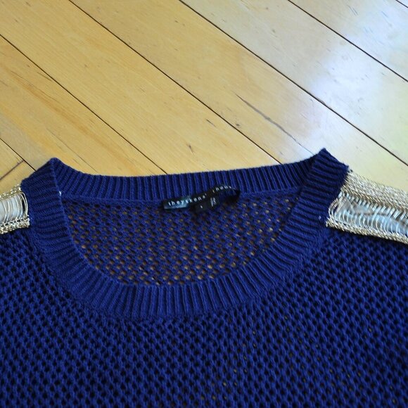 Theyskens' Theory Mesh Sweater Size S Fits XS Vintage - Picture 3 of 13